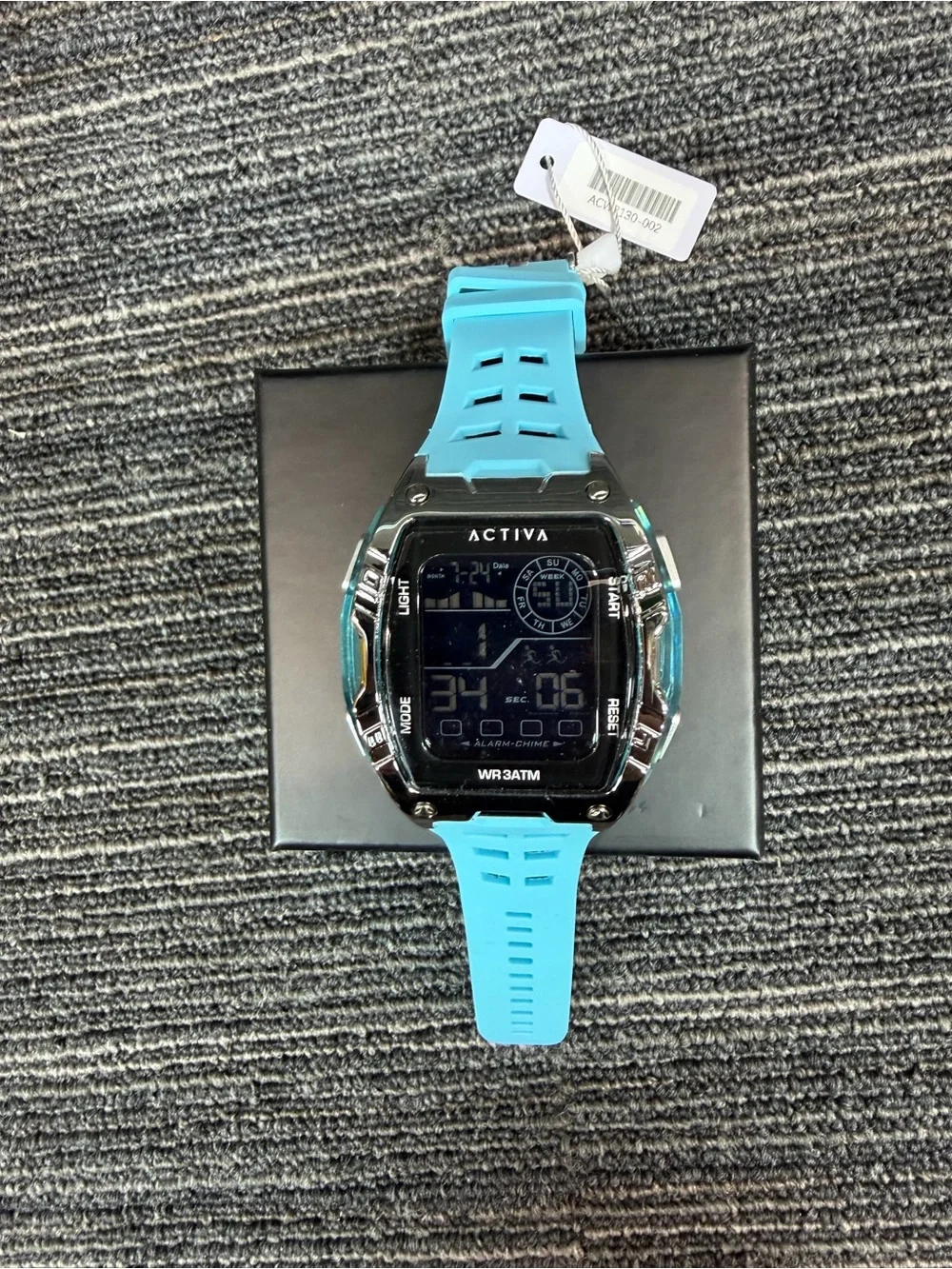 Activa X Invicta Digital Essentials 45mm Sport Watch with Black Dial New in Box
